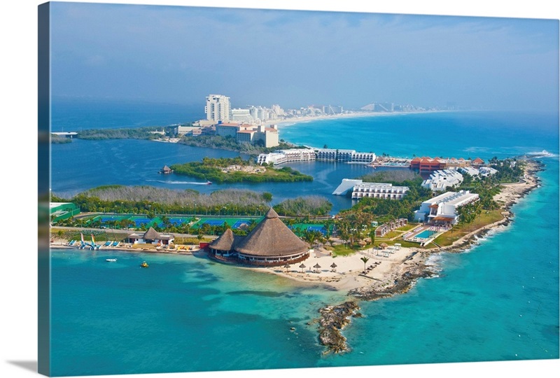 Club Med Hotel,Cancun, Mexico - Aerial Photograph Wall Art, Canvas Prints,  Framed Prints, Wall Peels | Great Big Canvas