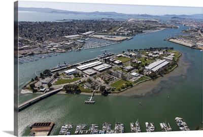 Coast Gard Island In Alameda, Oakland - Aerial Photograph