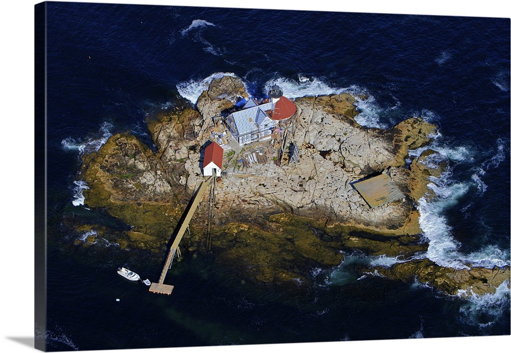 Cuckolds Lighthouse , Southport, Maine - Aerial Photograph
