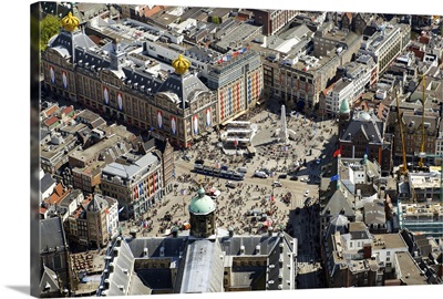 Dam Square, Amsterdam - Aerial Photograph