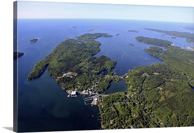 East Boothbay And Ocean Point, East Boothbay, Maine - Aerial Photograph