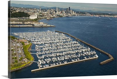Elliott Bay Marina, Seattle, WA, USA - Aerial Photograph