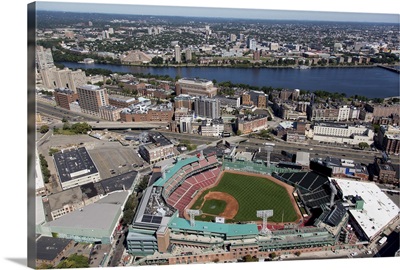 Fenway Park, Home of the Boston Red Sox, Boston, MA, USA - Aerial Photograph