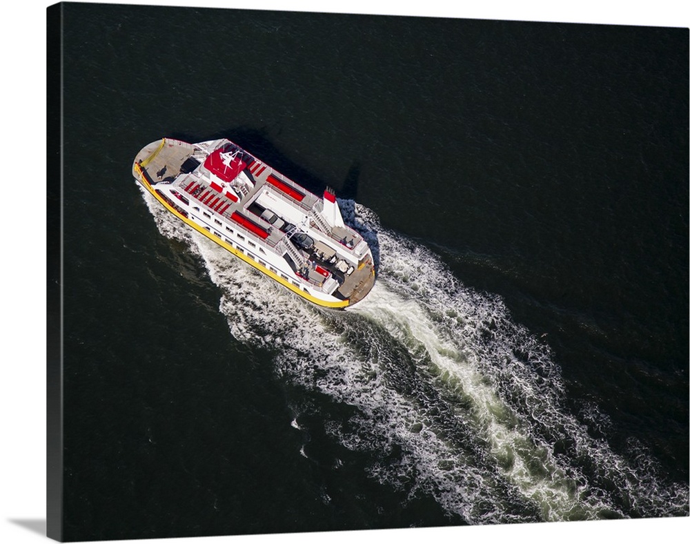 Ferry, Down East, Maine, USA - Aerial Photograph