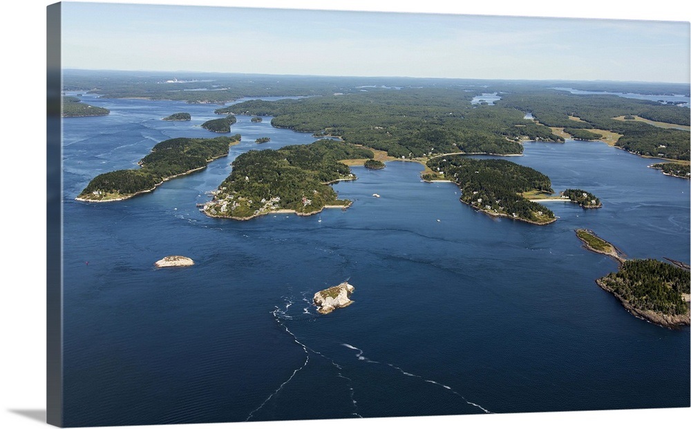 Maine, USA Aerial Photograph Wall Art, Canvas Prints