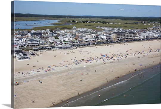 Hampton Beach, New Hampshire, USA - Aerial Photograph Wall Art, Canvas ...