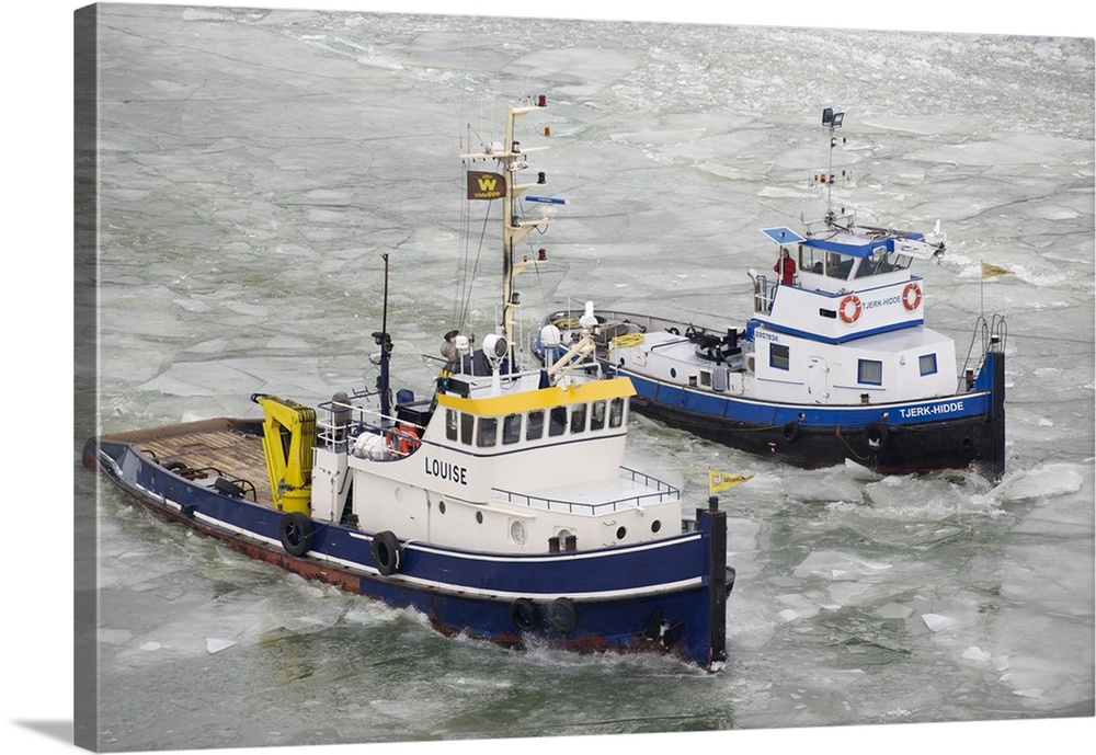 Icebreaker on Maardermeer, Lelystad - Aerial Photograph