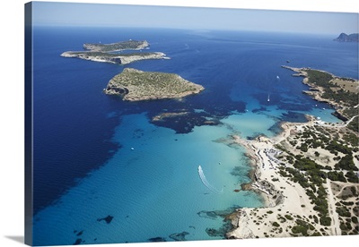 Islets West Of Ibiza, Balearic Islands, Spain - Aerial Photograph