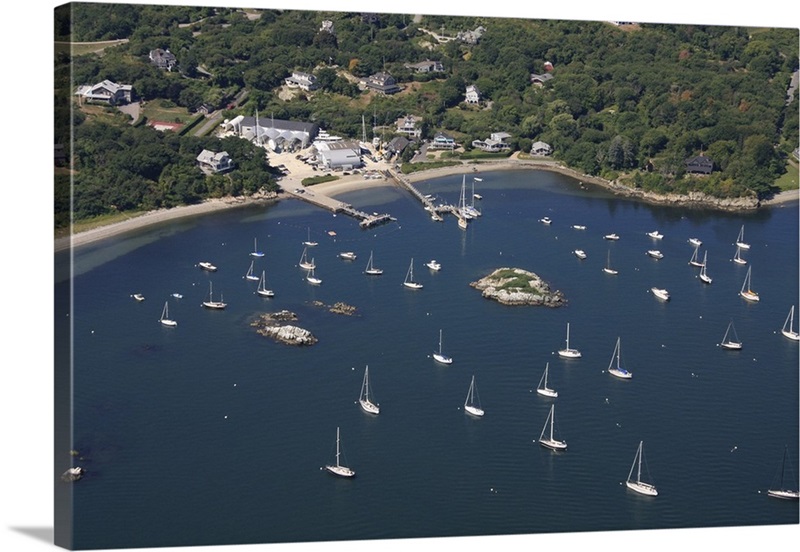 Jamestown, Harbor, Rhode Island, USA Aerial Photograph Great Big Canvas