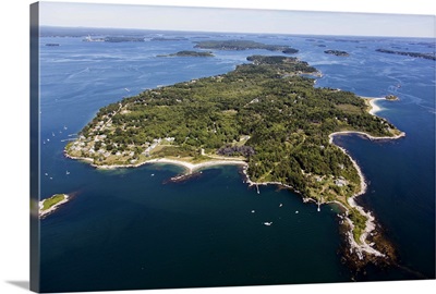 Long Island, Casco Bay, Maine, USA - Aerial Photograph