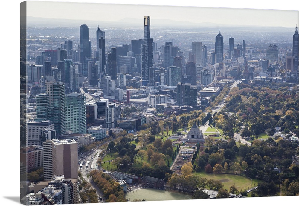 MELBOURNE CITY AMAZING VIEW PICTURE  PRINT ON FRAMED CANVAS WALL ART 