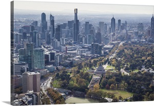 Melbourne Skyline From The South, Melbourne, Australia - Aerial Photograph image thumbnail