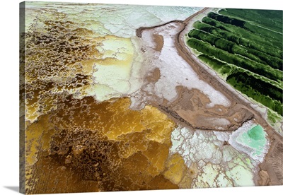 Mineral Pools Area, Dead Sea, Israel - Aerial Photograph