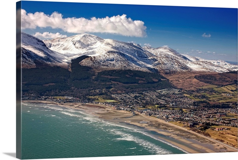 Mourne Mountains, Newcastle, Northern Ireland Aerial Photograph Wall
