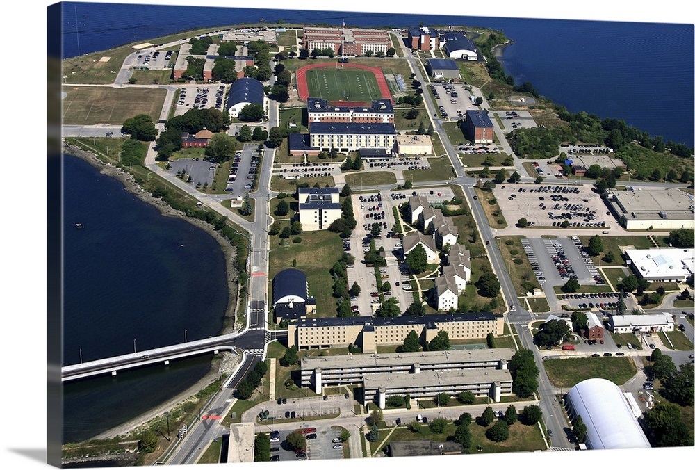 Naval Station Newport, Newport, Rhode Island Aerial Photograph Wall
