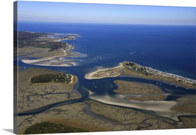 North And South Rivers, Marshfield, Massachusetts - Aerial Photograph