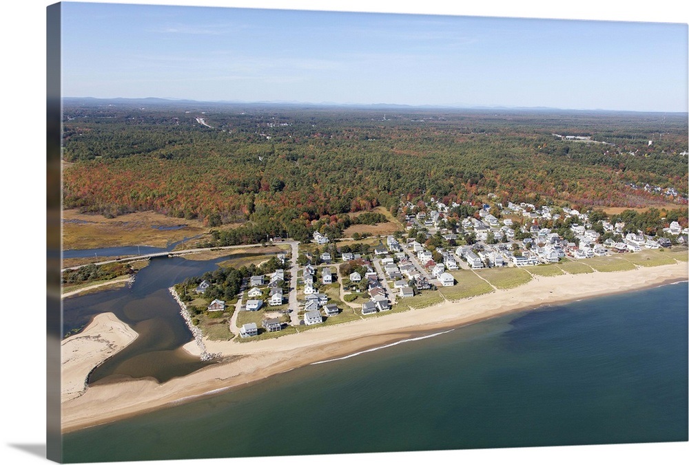 Ocean Park, Saco, Maine, USA - Aerial Photograph Wall Art, Canvas ...