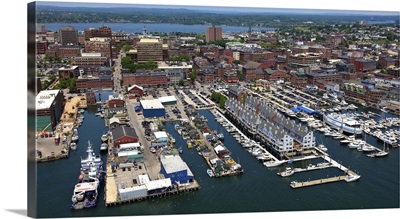 Old Port And Downtown, Portland, Maine, USA - Aerial Photograph