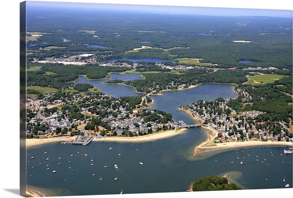Onset Harbor, Wareham, Massachusetts, USA Aerial Photograph Wall Art