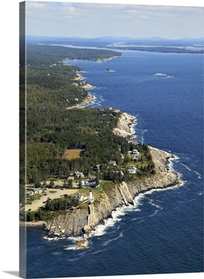 Pemaquid Point Lighthouse, Pemaquid, Maine - Aerial Photograph