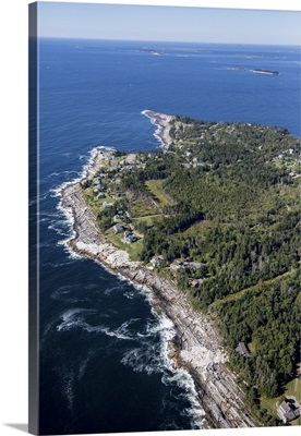 Pemaquid Point, Pemaquid, Maine, USA - Aerial Photograph