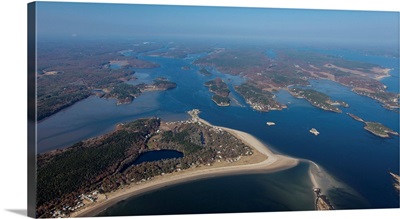 Popham Beach And the Kennebec River, Phippsburg - Aerial Photograph