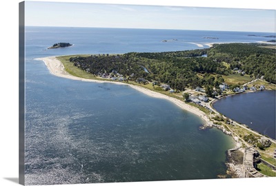 Popham Beach, Phippsburg, Maine, USA - Aerial Photograph