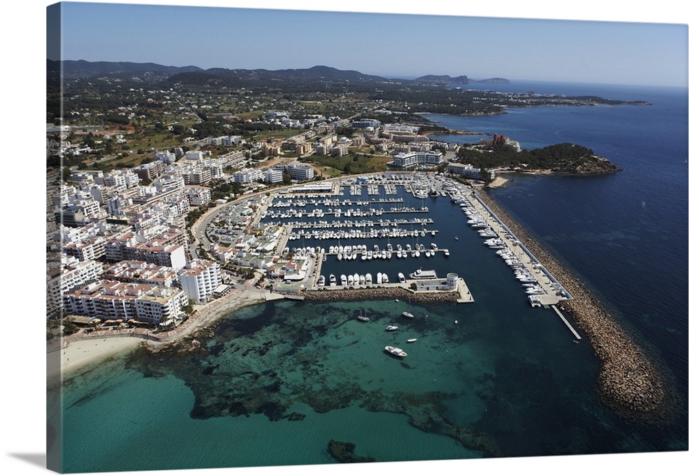 Port of Santa Eularia?lia des Riu, Ibiza, Spain - Aerial Photograph