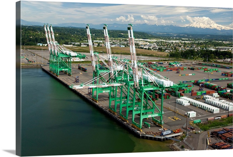 Port of Tacoma, Tacoma - Aerial Photograph | Great Big Canvas