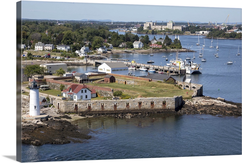 Portsmouth Light, New Hampshire, USA - Aerial Photograph