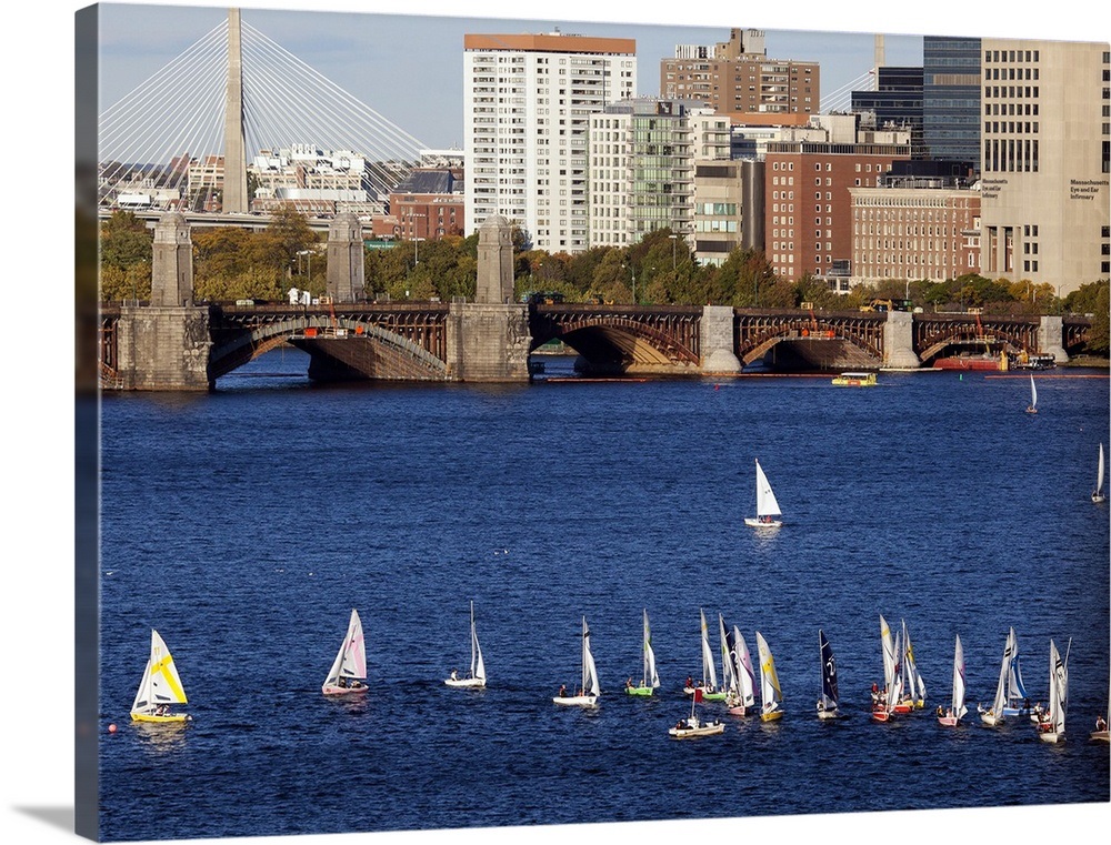 Regatta In The charles River, Boston, Massachusetts Aerial Photograph