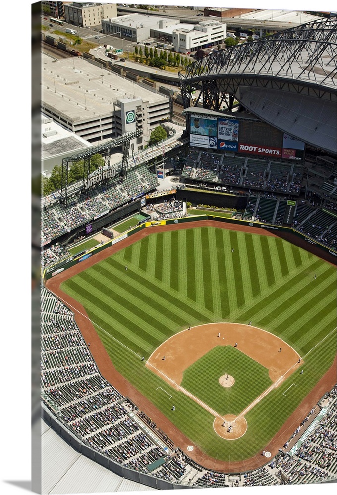 Safeco Field, Home Of The Seattle Mariners, WA, USA - Aerial Photograph