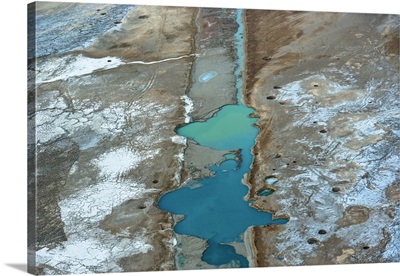 Sinkholes In Northern Dead Sea Area, Dead Sea, Israel - Aerial Photograph