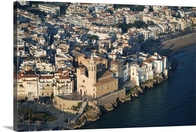 Sitges, Province of Barcelona, Spain - Aerial Photograph