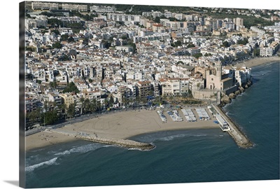 Sitges, Province of Barcelona, Spain - Aerial Photograph