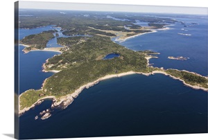 Small Point. Phippsburg, Maine, USA - Aerial Photograph Photo Canvas ...