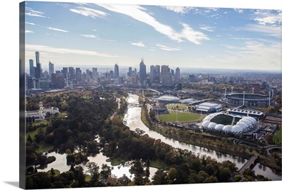 South of Melbourne Skyline, Melbourne, Australia - Aerial Photograph
