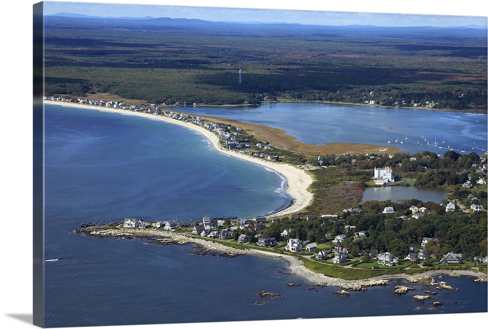 South Point, Biddeford Pool Beach,  Biddeford, Maine, USA - Aerial Photograph
