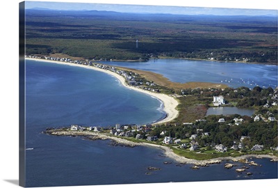 South Point, Biddeford Pool Beach,  Biddeford, Maine, USA - Aerial Photograph