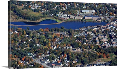 Squamscot River Basin, Exeter, New Hampshire, USA - Aerial Photograph