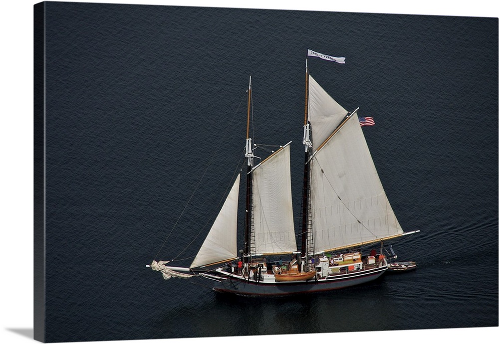 The Lewis French Yacht, Downeast Maine - Aerial Photograph
