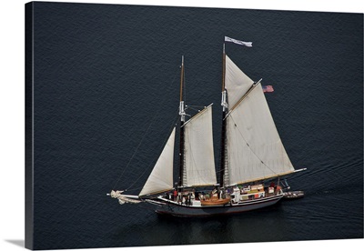 The Lewis French Yacht, Downeast Maine - Aerial Photograph