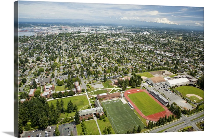 University of Puget Sound, WA, USA Aerial Photograph Great