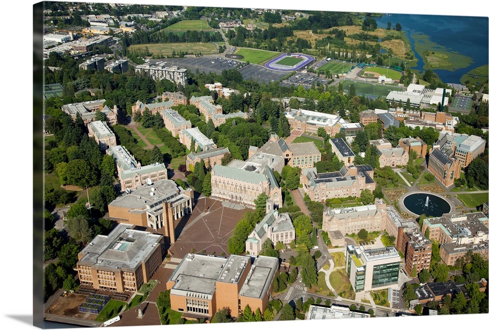 University of Washington Campus, Seattle, WA, USA - Aerial Photograph