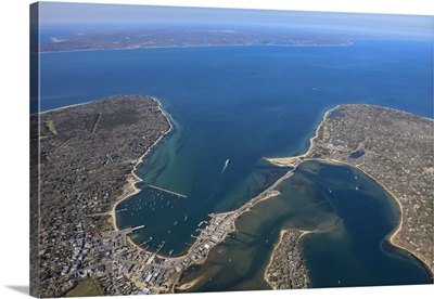 Vineyard Haven Harbor, Martha's Vineyard, MA, USA - Aerial Photograph