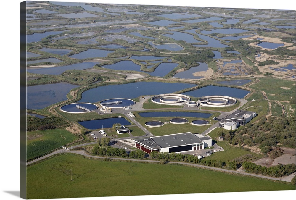 Water Recycling Plant, Guerande, France - Aerial Photograph