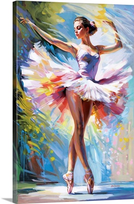 Ballerina's Embrace In Motion