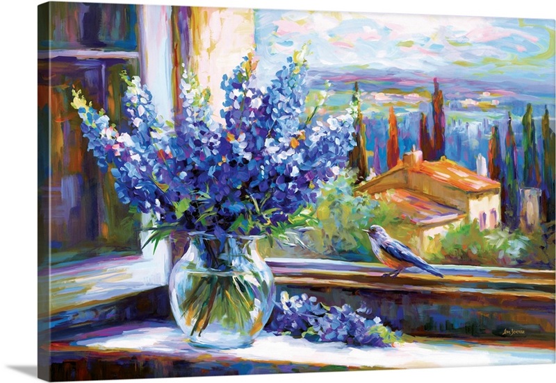 Bluebonnets By The Countryside View | Great Big Canvas