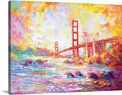 Golden Gate Bridge, View From Marshall's Bridge In California