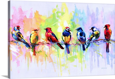 Seven Colorful Birds
